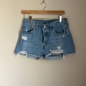 Levi’s distressed shorts